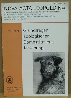 Bild des Verkufers fr Grundfragen Zoologischer Domestikationsforschung. (Nova acta Leopoldina, NF 241, Bd. 52) zum Verkauf von Nicoline Thieme