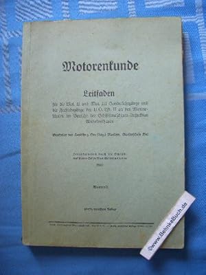 Seller image for Motorenkunde Leitfaden fr die Mot II und Mot III Sonderlehrgnge im Bereich der Schiffsamaschinen-Inspektion Wilhelmshaven. Wortteil und Bildteil. (2 Bnde komplett) for sale by Antiquariat BehnkeBuch