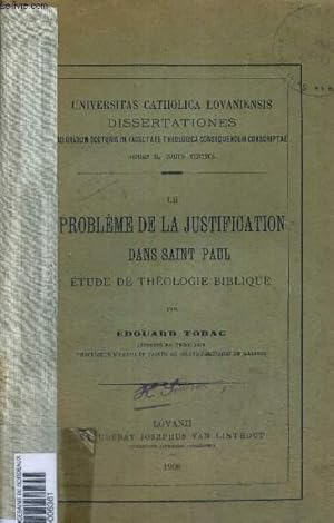 Seller image for LE PROBLEME DE LA JUSTIFICATION DANS SAINT PAUL - ETUFDE THEOLOGIE BIBLIQUE - UNIVERSITAS CATHOLICA LOVANIENSIS DISSERTATIONES for sale by Le-Livre