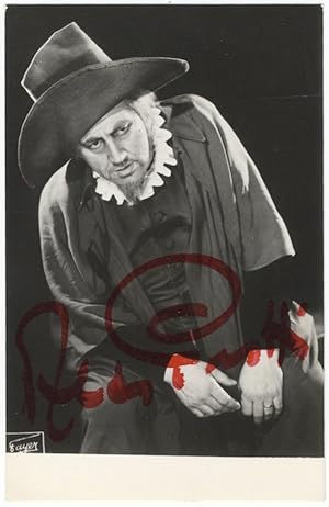 Three-quarter length role portrait photograph of the noted baritone. Signed in full and inscribed
