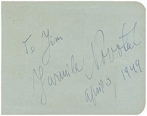 Seller image for Autograph signature for sale by J & J LUBRANO MUSIC ANTIQUARIANS LLC