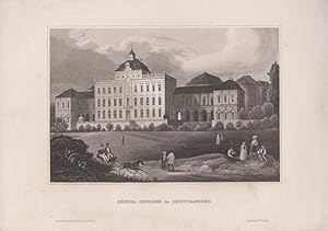 Orig Stahlstich - Württemberg: Königliches Schloss in Ludwigsburg