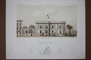 Wohnhaus des Herrn Fleitmann in der Kurfürsten Strasse in Berlin, Lithographie von 1874 von W. Lo...