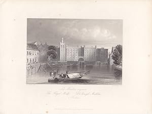 Die königl. Mühlen, Les Moulins royaux, The Royal Mills, Stahlstich um 1850 von A.H. Payne nach A...