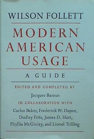 Seller image for Modern American Usage: A Guide for sale by Kenneth A. Himber