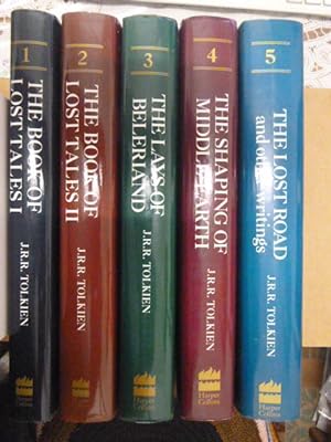Bild des Verkufers fr The History of Middle-Earth Vols.I-V: The Book of Lost Tales Part I & Part II; The Lays of Beleriand; The Shaping of Middle-Earth; The Lost Road and Other Writings (5 vols) zum Verkauf von N & A Smiles