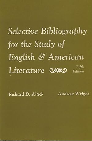 Seller image for Selective Bibliography for the Study of English and American Literature for sale by Kenneth A. Himber