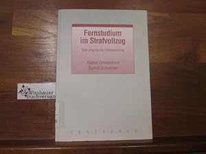 Imagen del vendedor de Fernstudium im Strafvollzug : eine empirische Untersuchung. ; Rudolf Schuemer a la venta por Antiquariat im Kaiserviertel | Wimbauer Buchversand