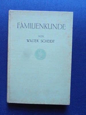 Bild des Verkufers fr Einfhrung in die naturwissenschaftliche Familienkunde (Familienanthropologie). zum Verkauf von Antiquariat Klabund Wien