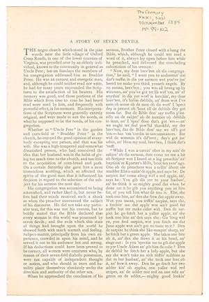 A Story of Seven Devils. [original single article from The Century Magazine, Volume 31, Number 1 ...