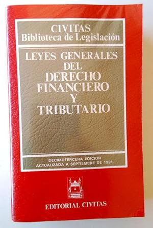 Image du vendeur pour Leyes generales derecho financiero y tributario mis en vente par Librera Salvalibros Express