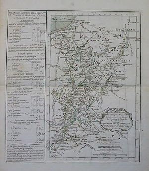 Bild des Verkufers fr Straen- und Wasserwegekarte der Picardie. zum Verkauf von Antiquariat Martin Barbian & Grund GbR