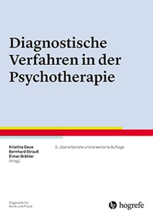 Imagen del vendedor de Diagnostische Verfahren in der Psychotherapie a la venta por BuchWeltWeit Ludwig Meier e.K.