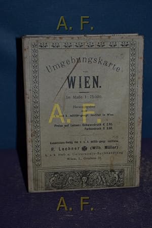 Imagen del vendedor de Umgebungskarte von Wien, 1 : 75.000 (ca.52,5 x 58,5 cm) a la venta por Antiquarische Fundgrube e.U.