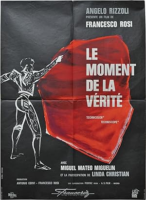 Bild des Verkufers fr The Moment of Truth [Le moment de la verite] (Original French Moyenne poster for the 1965 film) zum Verkauf von Royal Books, Inc., ABAA