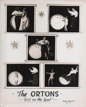 THE ORTONS--GIRL ON THE SPOT: Publicity poster for this husband & wife knife-throwing act