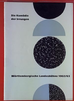 Seller image for Die Komdien der Irrung. Wrttembergische Landesbhne. Programmheft - HEFT 12 - Spielzeit 1962/63 for sale by biblion2