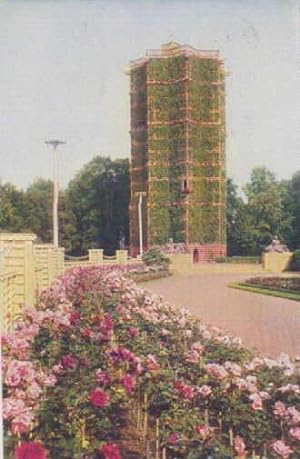 Jubiläums-Gartenbau-Ausstellung Dresden 1926. Blick von Riesengrossen Rosengarten" zum Grünen D...