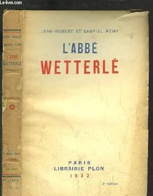Seller image for L'ABBE WETTERLE for sale by Le-Livre