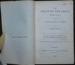 Seller image for The Feast of the Poets, With Notes, and Other Pieces in Verse. for sale by William Matthews/The Haunted Bookshop