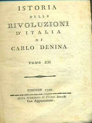 Bild des Verkufers fr Istoria delle rivoluzioni d'Italia zum Verkauf von Librodifaccia