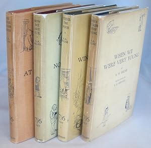 Bild des Verkufers fr Set of Winnie the Pooh First Editions 4 Volumes -- When We were very young -- Winnie the Pooh -- Now We are Six -- The House at Pooh Corner zum Verkauf von The Book Lair, ABAA