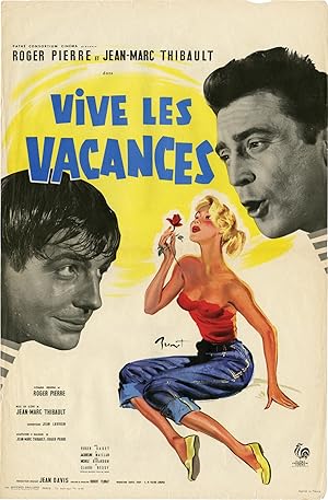 Bild des Verkufers fr Vive les vacances (Original French poster for the 1958 film) zum Verkauf von Royal Books, Inc., ABAA