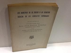 Imagen del vendedor de LOS DERECHOS DE LA MUJER Y LA SOLUCION JUDICIAL DE LOS CONFLICTOS CONYUGALES JOSE CASTAN TOBEAS a la venta por LIBRERIA ANTICUARIA SANZ