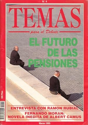 Imagen del vendedor de TEMAS PARA EL DEBATE N 4 (El futuro de las pensiones; Evolucin de los valores de los espaoles; El sistema internacional a finales del segundo milenio) a la venta por Librera Vobiscum