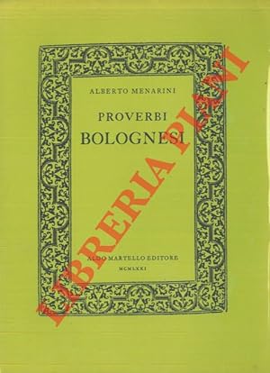 Bild des Verkufers fr Proverbi bolognesi. zum Verkauf von Libreria Piani