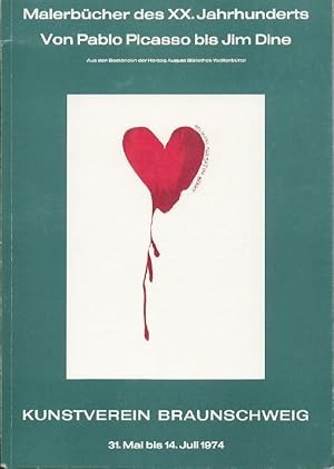 Seller image for Malerbcher des XX. Jahrhunderts. Von Pablo Picasso bis Jim Dine. Aus den Bestnden der Herzog August Bibliothek Wolfenbttel. Ausstellungskatalog. for sale by Antiquariat Kaner & Kaner GbR