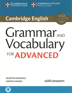 Bild des Verkufers fr Grammar and Vocabulary for Advanced With Answers and Audio : Self-study Grammar Reference and Practice; With Downloadable Audio File zum Verkauf von GreatBookPrices