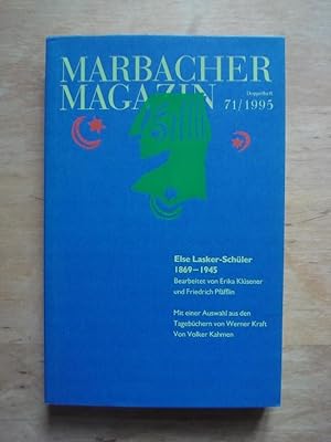 Else Lasker-Schüler 1869 - 1945 : Marbacher Magazin Doppelheft 71 / 1995