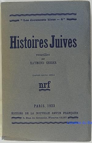 Imagen del vendedor de Histoire juives a la venta por Librairie du Bassin