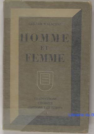 Immagine del venditore per Homme et femme venduto da Librairie du Bassin