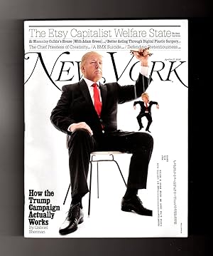 Imagen del vendedor de New York Magazine - April 4 - 17, 2016. How Trump Works; Etsy's Capitalist Welfare State; Pink - the Romance Color; Dave Mirra Suicide; Julia Cameron; L.A.'s New Architecture; Purity vs Pragmatism in Politics; Adam Green, Macaulay Culkin; Mick Jagger at the Salon a la venta por Singularity Rare & Fine