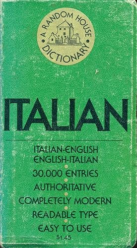 THE RANDOM HOUSE ITALIAN DICTIONARY : Italian-English, English-Italian