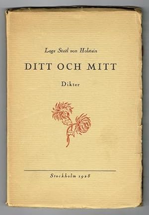 Bild des Verkufers fr Ditt och mitt. Dikter. zum Verkauf von Hatt Rare Books ILAB & CINOA