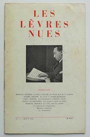 Les Lèvres Nues. No.2, Aout 1954.