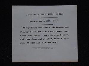 Worcestershire Rifle Corps - Reasons for a Rifle Corps