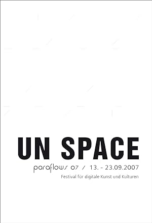 Imagen del vendedor de paraflows - Un Space a la venta por monochrom