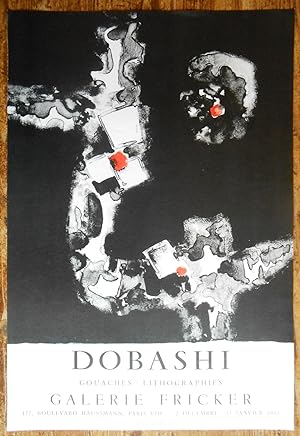 Dobashi. Gouaches - Lithographies. Galerie Fricker, Paris. 2 décembre - 15 janvier1961. Plakat zu...