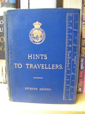 Seller image for Hints to Travellers Scientific and General for sale by PsychoBabel & Skoob Books