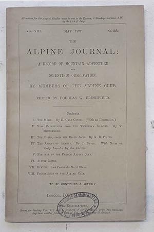 Bild des Verkufers fr The Alpine Journal. May 1877. Vol. VIII. No. 56. zum Verkauf von S.B. Il Piacere e il Dovere