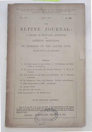 The Alpine Journal. May 1885. Vol. XII. No.88.