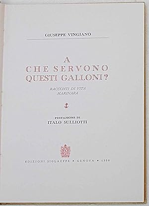 A che servono questi galloni? Racconti di vita marinara.