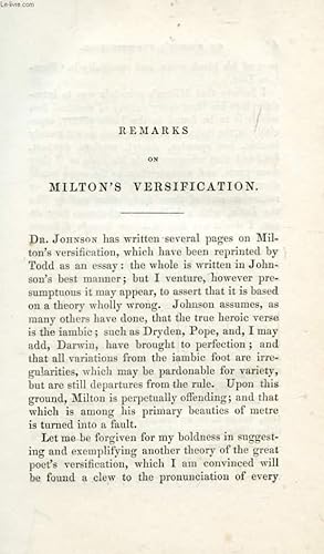 Bild des Verkufers fr THE POETICAL WORKS OF JOHN MILTON, VOL. V zum Verkauf von Le-Livre