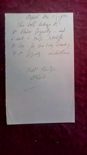 Autographed Letter by Robert Bridges