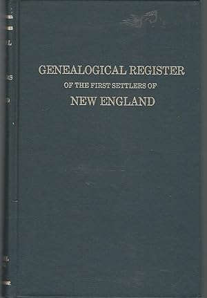 Image du vendeur pour A Genealogical Register of the first Settlers of New-England mis en vente par Dorley House Books, Inc.