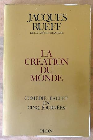 Imagen del vendedor de La Cration du Monde. Comdie-Ballet en 5 journes. a la venta por librairie sciardet